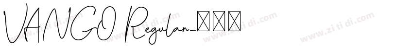 VANGO Regular字体转换
